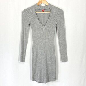 Guess Long Sleeve Ribbed Choker Sweater Dress Size XS